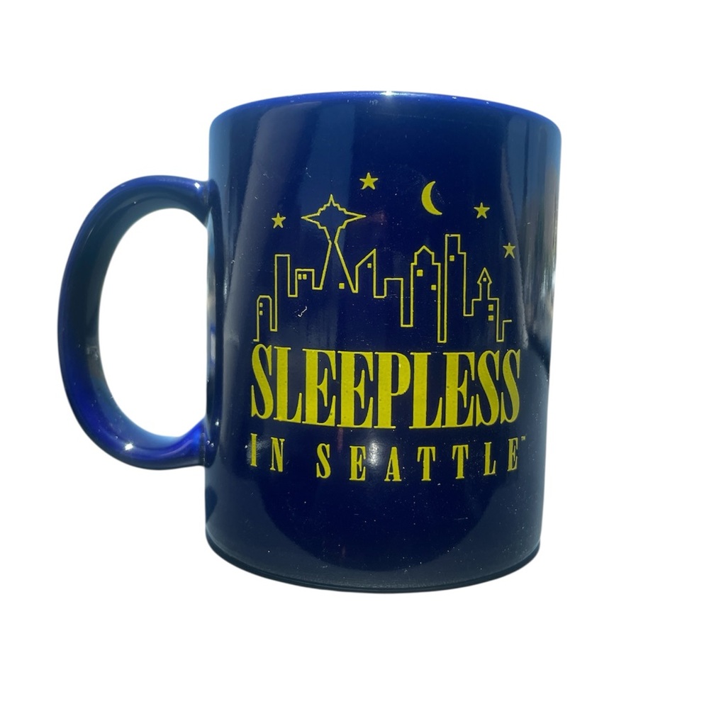 "SLEEPLESS IN SEATTLE" [TOM HANKS & MEG RYAN] Ceramic Coffee Cup, Vintage